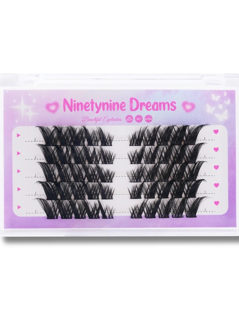 Black Cluster Eyelashes - Natural Volume